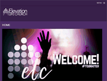 Tablet Screenshot of elevationlifechurch.com